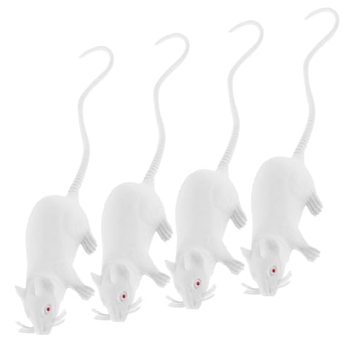 Toddmomy 4 Stück Kleine Modell Lebensechte Streich Realistische Ratte Streich Requisite Requisite Gefälschte Figur Für Kreative Windmaus von Toddmomy