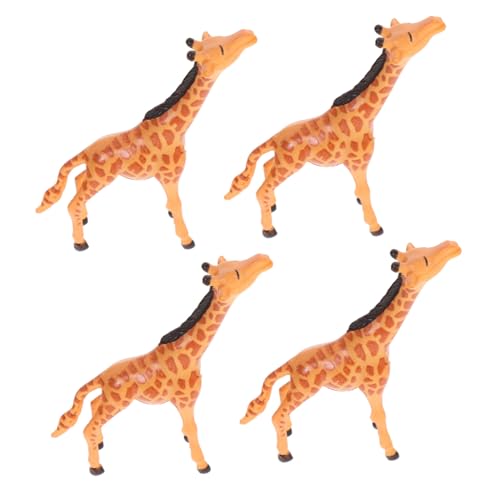 Toddmomy 4 Stück Mini Giraffen Figuren Teiliges Miniatur Tierfigurenset aus Resin für DIY Moos Landschaften Niedliche Giraffen Deko für Puppenhäuser und von Toddmomy