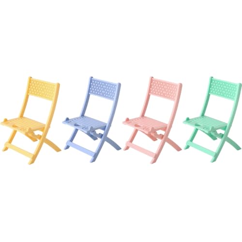 Toddmomy 4 Stück Mini Klappstuhl Miniatur Stuhlmodell Tragbarer Kleiner Stuhl Requisite Miniatur Klappstuhl Klappstühle Ständer Kleines Puppenhaus Gebrauchspuppenhaus Echte von Toddmomy