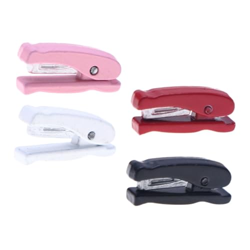 Toddmomy 4 Stück Mini-hefter Deko Miniaturmöbel Miniatur-Dinge Szenenzubehör Miniatursachen Miniatur-schulbedarf Vintage Puppenhausmöbel Schulmaterial Für Puppen Mini-vorräte Metall von Toddmomy