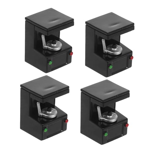 Toddmomy 4 Stück Miniatur Kaffee Maschine Modell Teiliges für Puppenhaus Küche Realistische Deko für Kreative Spielwelten Fördert Fantasie und Handfertigkeit Hochwertiges Kunststoffmaterial von Toddmomy