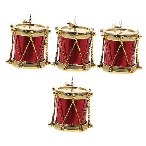 Toddmomy 4 Stück Miniatur Musikinstrumente Set Teiliges Drum Modell für Puppenhaus Deko Hochwertige Miniatur Trommel für Kreative Raumgestaltung und Deko von Toddmomy