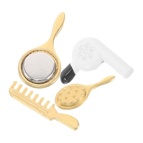 Toddmomy 4 Stück Puppenhauskamm Mini Puppenzubehör Puppen Make Up Zubehör Puppenbürste Miniatur Make Up Friseurwerkzeuge Mini Haarbürste Puppenhaarbürste Puppenhaus Badezimmer von Toddmomy