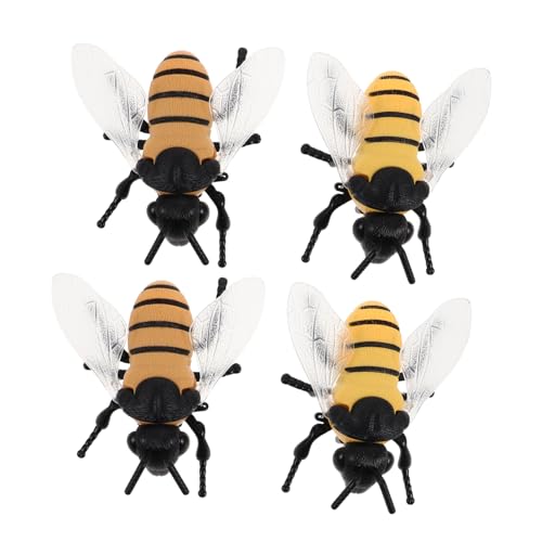 Toddmomy 4 Stück Realistische Aufzieh-Bienen Spielzeuge Lebensechte Insektenfiguren Springende und Laufende Wind-up Tierfiguren Kreative Partygeschenke für Geburtstagsfeiern und von Toddmomy