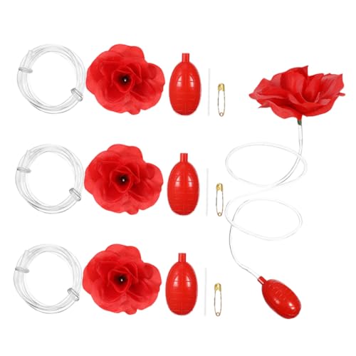 Toddmomy 4 Stück Realistische Spritzende Rote Rosen Wasserblumen Prank für April Fools Day Halloween Party Streiche für Erwachsene Toddmomy 4 Stück Realistische Spritzende Rote Rosen Wasserblumen Prank für April Fools Day Halloween Party Streiche für Erwachsene von Toddmomy