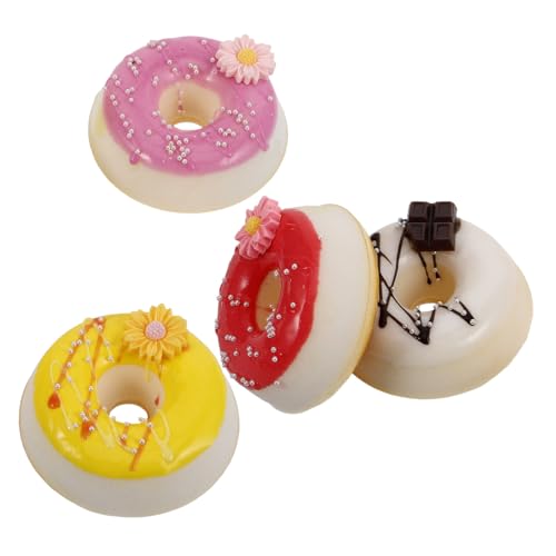Toddmomy 4 Stück Simulation Donut Donuts Essen Donut Donut Kuchen Dekorationen Donut Donut Modell Gefälschte Desserts Gefälschte Donut Rollenspiel Donut Shop Küchenspielzeug von Toddmomy