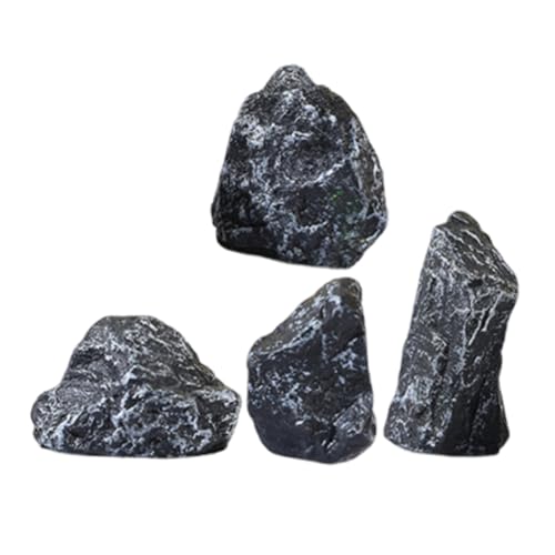 Toddmomy 4 Stück Simulierte Steingarten Ornamente Innenmaterial Gartenfelsen Landschaftsbau Großpackung Kunststein Landschaftsdekoration Miniatur Garten Berg Mini Felsen von Toddmomy