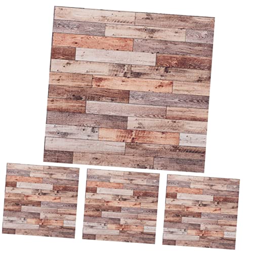 Toddmomy 4 Stück Simuliertes Holzkornboden Puppenhaus-Bodenplatte Wohnkultur Mini- Puppenhausboden winziges Miniaturdiele zum Basteln kleines Hauszubehör PVC von Toddmomy