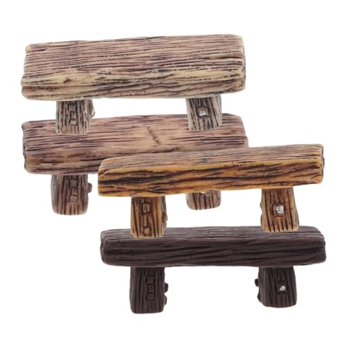 Toddmomy 4 Stück Stuhlverzierungen Mini-möbelverzierung Mini-hocker-Ornament Kleines Bankornament Miniaturstühle Für Puppenhaus Kleiner Hocker Miniatur-Bank Szenenzubehör Mini-stühle Harz von Toddmomy