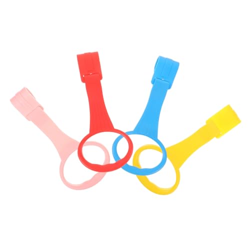 Toddmomy 4 Stück Teiliges Babybett Handring aus Langlebigem Leichte Lauflernhilfe zum Stehenlernen und Greifen Bunte Junge Mädchen Haltegriffe für Krippen und Laufställe Tragbar für von Toddmomy
