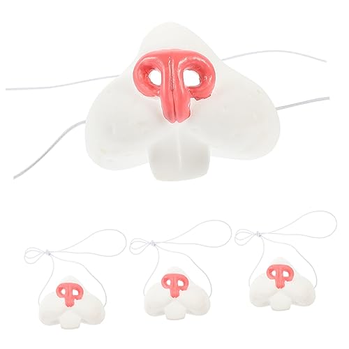 Toddmomy 4 Stück Teiliges Bunny Nase Kostümzubehör Realistische Hasennase für Halloween Cosplay Kostümpartys Karneval und Maskeraden Langlebig und Wiederverwendbar von Toddmomy