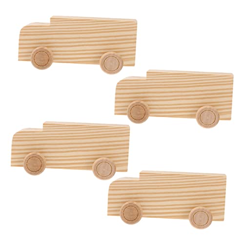 Toddmomy 4 Stück Teiliges DIY Holzauto Handbemalt Glatte Oberfläche Kreatives Graffiti Modell für Kindergarten und Dekoration Toddmomy 4 Stück Teiliges DIY Holzauto Handbemalt Glatte Oberfläche Kreatives Graffiti Modell für Kindergarten und Dekoration von Toddmomy