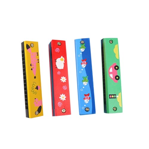 Toddmomy 4 Stück Teiliges Doppelreihe Pädagogisches Musikinstrument für Buntes Design Fördert Sensorische und Motorische Fähigkeiten Zufälliges Muster von Toddmomy