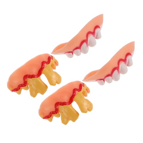 Toddmomy 4 Stück Teiliges Fake Teeth Cosplay Zähne für Halloween Kostüm Party Gruselige Verkleidung Lustige Falsche Zähne für Erwachsene Toddmomy 4 Stück Teiliges Fake Teeth Cosplay Zähne für Halloween Kostüm Party Gruselige Verkleidung Lustige Falsche Zähne für Erwachsene von Toddmomy