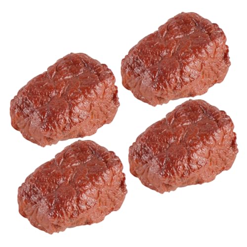 Toddmomy 4 Stück Teiliges Fleischspielzeug aus Langlebigem PVC Realistische Fake Meat Modelle für Kinderküche Fotografie Requisiten und Dekorative Fleischattrappen Lebensecht und von Toddmomy