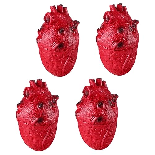 Toddmomy 4 Stück Teiliges Halloween Herz Requisiten aus Langlebigem Vinyl Realistisch Blutiges Fake Herz Dekoration für Party Spukhaus und Gruselige Horror Deko Wiederverwendbar und Toddmomy 4 Stück Teiliges Halloween Herz Requisiten aus Langlebigem Vinyl Realistisch Blutiges Fake Herz Dekoration für Party Spukhaus und Gruselige Horror Deko Wiederverwendbar und von Toddmomy