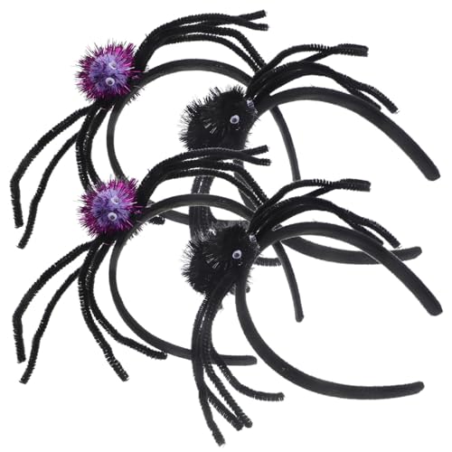 Toddmomy 4 Stück Teiliges Halloween Spinnen Haarreif Verstellbare Kopfbedeckung mit Schwarzer und Spinne Party und Cosplay Accessoire für Halloween Motto Karneval und Fotoshootings von Toddmomy