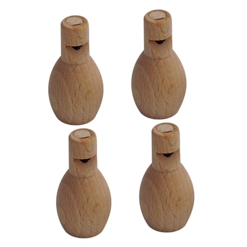 Toddmomy 4 Stück Teiliges Holzpfeifen für DIY Mini Musikinstrument Glatte Oberfläche Sicher und Leicht zu Blasen Fördert Hörvermögen Koordination und Musikalisches Interesse von Toddmomy