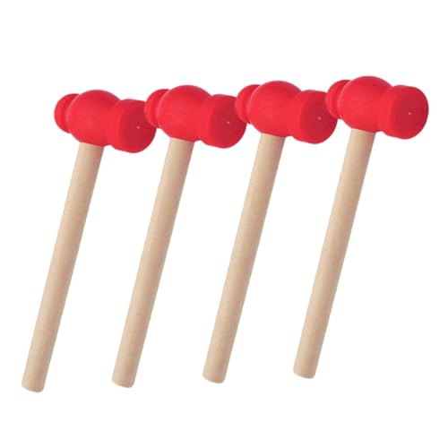 Toddmomy 4 Stück Teiliges Holzspielzeug Hammer Werkzeug Ergonomisch Sicher Langlebig für Fantasie und Puppenhaus Dekoration Jungen Mädchen von Toddmomy