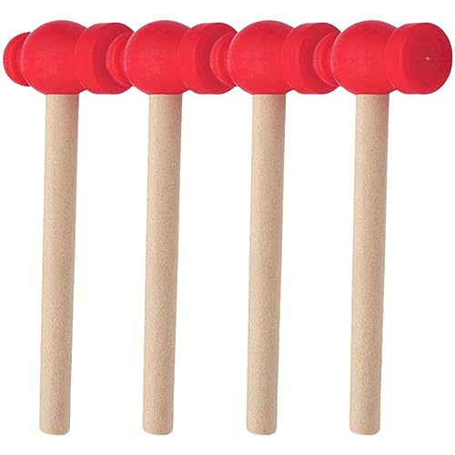 Toddmomy Kinder Werkzeugspielzeug 4 Stücke Simulationshammer Satz für Kleinkinder Robust und Sicher Holzhammer Spielzeug für Rollenspiele Pädagogisches Spielzeug von Toddmomy