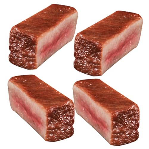 Toddmomy 4 Stück Teiliges Künstliches Steak Realistisch Gestaltetes Halbgartes Rindersteakmodell Stabiles und Sicheres Deko Fleisch für Fotografie Küchendekor und Restaurants Toddmomy 4 Stück Teiliges Künstliches Steak Realistisch Gestaltetes Halbgartes Rindersteakmodell Stabiles und Sicheres Deko Fleisch für Fotografie Küchendekor und Restaurants von Toddmomy