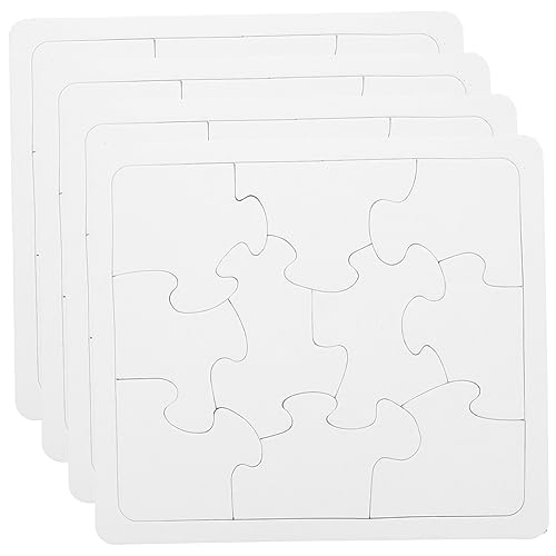 Toddmomy 4 Stück Teiliges Leeres DIY Puzzle aus Papier für Kreative Kinderaktivitäten Personalisierbare Puzzlevorlage zum Zeichnen und Malen für Bastelprojekte und Gesunde von Toddmomy