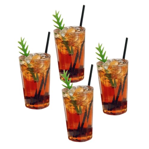 Toddmomy 4stücke Miniatur-kaffeetassen Realistische Resin-Becher Für Puppenküche Kreative Rollenspiele Dollhouse-Dekoration Sicher Und Leicht Zubehörteile Für Fantasievolles von Toddmomy