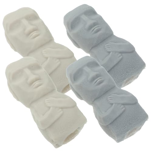 Toddmomy 4 Stück Teiliges Moai Squeeze Toy Tragbare Hand Sensory spielzeuge Stressabbauend Langlebig Weiches Material Glatte Oberfläche für Erwachsene Entspannung und Zufällige Farbe von Toddmomy