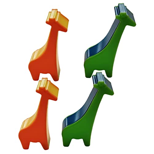 Toddmomy 4 Stück Teiliges Musikinstrument Giraffenförmige Maracas Percussion Leichtes Pädagogisches Hand Shaker für Früherziehung und Musikalische von Toddmomy