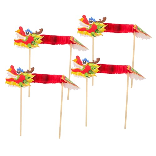 Toddmomy 4 Stück Teiliges Papier Drachen für Chinesisches Neujahr Handgefertigte Requisiten für Drachen Tanz und DIY Dekoration für Partys und Fotosessions Toddmomy 4 Stück Teiliges Papier Drachen für Chinesisches Neujahr Handgefertigte Requisiten für Drachen Tanz und DIY Dekoration für Partys und Fotosessions von Toddmomy