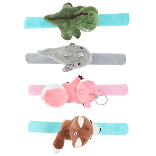 Toddmomy 4 Stück Teiliges Plüsch Tier Schnapparmband Weiche Stofftier Armbänder mit Dinosaurier Eichhörnchen und Husky Leichte und Strapazierfähige Schnapparmbänder für Partygeschenke und Toddmomy 4 Stück Teiliges Plüsch Tier Schnapparmband Weiche Stofftier Armbänder mit Dinosaurier Eichhörnchen und Husky Leichte und Strapazierfähige Schnapparmbänder für Partygeschenke und von Toddmomy