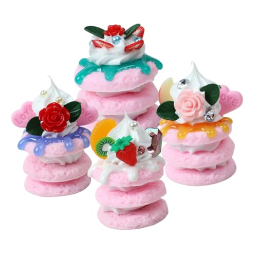 Toddmomy 4 Stück Teiliges Realistisches Künstliches Sandwich Keks Modell Dekoratives Dessert Requisit Langlebig und Wiederverwendbar für Fotografie Party und Küchendekoration von Toddmomy