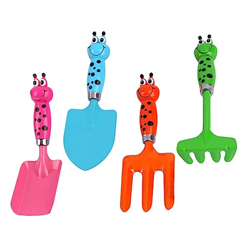 Toddmomy 4 Stück Teiliges Sandspielzeug Set für Langlebige Sand und Strandwerkzeuge mit Spitzschaufel Flachschaufel und Rechen Buntes Outdoor für Kreatives Sandgraben von Toddmomy