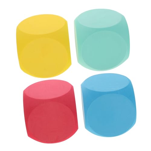 Toddmomy 4 Stück Teiliges Schaumstoffwürfel Abgerundete Kanten Leichtes Sicheres Material Blanko DIY Würfel für kreative Aktivitäten für Klassenzimmer und Partydekoration von Toddmomy