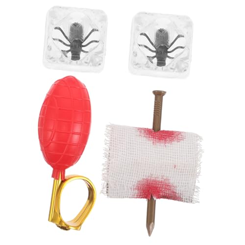 Toddmomy 4 Stück Teiliges Set Gruselige Prank Spielzeuge Wasser Spritzende Ringe Nagel durch Finger Fake Insekten Realistische Eiswürfel Party Halloween April Fools Spaß Toddmomy 4 Stück Teiliges Set Gruselige Prank Spielzeuge Wasser Spritzende Ringe Nagel durch Finger Fake Insekten Realistische Eiswürfel Party Halloween April Fools Spaß von Toddmomy