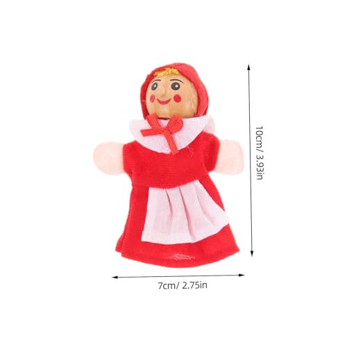Toddmomy 4 Stück Teiliges Set Holz Fingerpuppen Tiermotive Handgefertigt für Holzkombination Weiches Material für Rollenspiele und Erzählungen für Kleinkinder und Vorschulkinder von Toddmomy