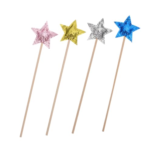 Toddmomy 4 Stück Teiliges Sternförmige Feenstäbe für Partys Glitzernde Zauberstäbe für Prinzessinnen für Konzerte Tänze und Fotografie Gold Silber Blau Toddmomy 4 Stück Teiliges Sternförmige Feenstäbe für Partys Glitzernde Zauberstäbe für Prinzessinnen für Konzerte Tänze und Fotografie Gold Silber Blau von Toddmomy