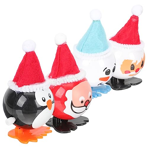 Toddmomy 4 Stück Teiliges Weihnachts Aufziehspielzeug mit Lustige Figuren Santa Schneemann Pinguin Spitzes Hut Design Batteriefrei als Partydeko und Kinderspielzeug Toddmomy 4 Stück Teiliges Weihnachts Aufziehspielzeug mit Lustige Figuren Santa Schneemann Pinguin Spitzes Hut Design Batteriefrei als Partydeko und Kinderspielzeug von Toddmomy