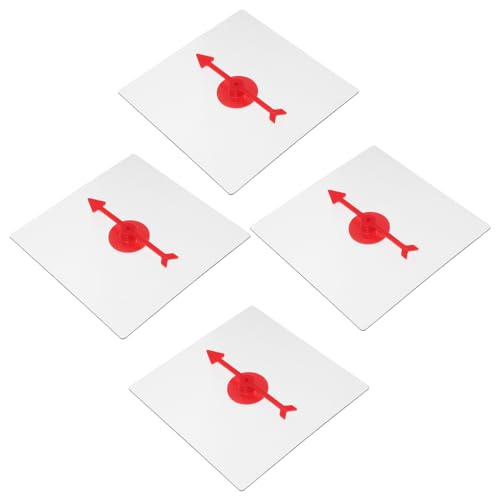 Toddmomy 4 Stück Transparenter Plattenheber Plattenspieler Brettspiele Pfeilspinner Brettspielpfeil Pfeilspiel- DIY Transparente Spiel Pfeile Rot Plastik von Toddmomy