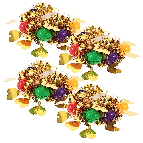 Toddmomy 4 Stück Wrist Flower Armband für Teiliges Dekoratives Glitzer Armband mit Glocken für Tanz und Cheerleading Bunte Handgelenksblumen Accessoires Toddmomy 4 Stück Wrist Flower Armband für Teiliges Dekoratives Glitzer Armband mit Glocken für Tanz und Cheerleading Bunte Handgelenksblumen Accessoires von Toddmomy