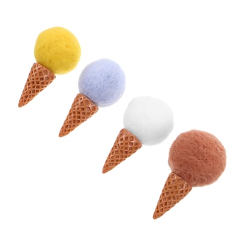 Toddmomy 4 Stücke Wolle Filz Ornament Filz Kugeln Für Handwerk Kunststoff von Toddmomy