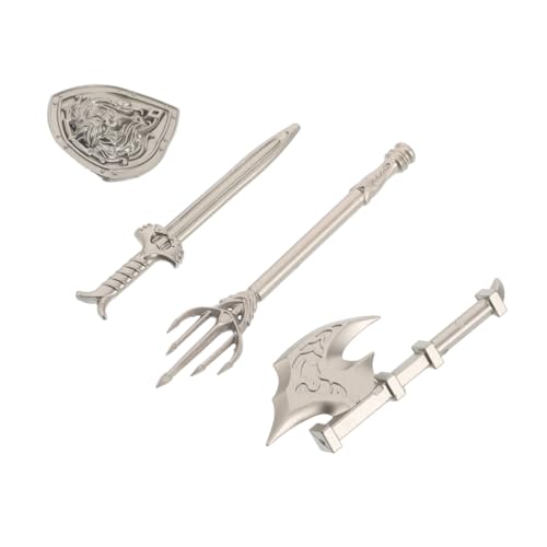 Toddmomy 4 Teiliges Baustein Zubehör Mittelalterliche Partygeschenke Mittelalterliche Bausteine Werkzeuge DIY Schild Kit Baustein Armee Für Jungen Silberner Kunststoff von Toddmomy