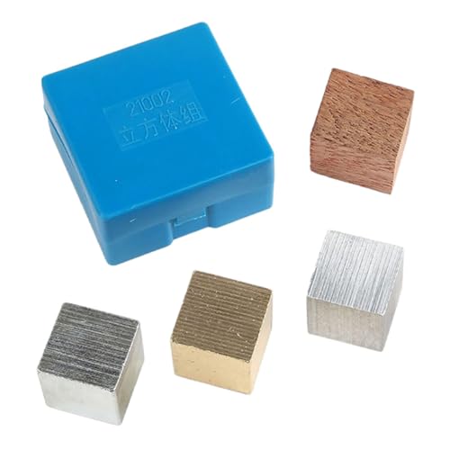 Toddmomy 4 Teiliges Set Physik Lehrinstrument Metallwürfel Galvanisierte Blockdichtewürfel Für Wissenschaftliche Physikalische Experimente Metallspleißblock Eisenbarren Kupfer Eisen von Toddmomy