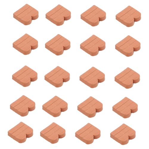 Toddmomy 40 Stück Maßstab Miniature Dachziegel aus Robustem Realistische Wellenziegel Kreative DIY Garten Puppenhaus-wandziegel Langlebige Miniatur Bausteine Braun von Toddmomy