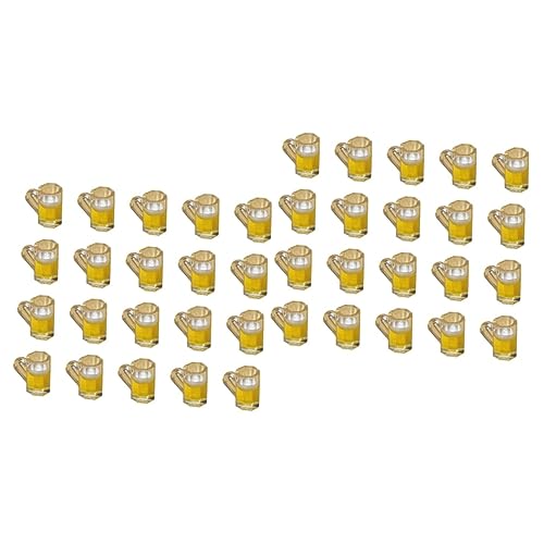 Toddmomy 40 Stück Miniatur Bierkrüge Puppenhaus Dekoration Trinkbecher Zufällige Farben Realistische Miniaturmodelle für DIY Puppenhaus Zubehör Zufällige Farbe von Toddmomy