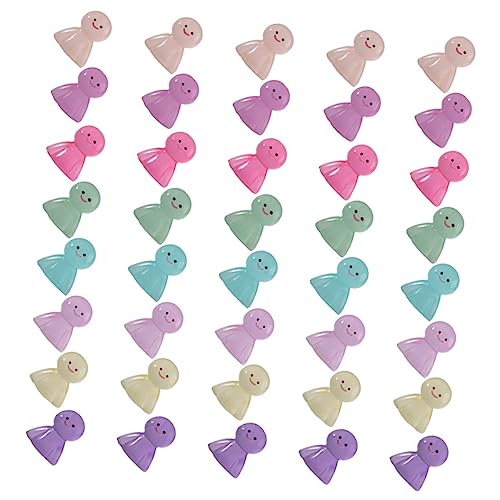 Toddmomy 40 Stück Miniature Sunny Doll Dekorationsset Nachleuchtende Figuren für Kreative Gartenlandschaften Bonsai Dekoration und DIY Puppenhausgestaltung Zufällige Farbe Zufällige Farbe von Toddmomy