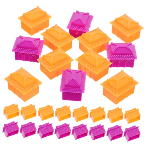 Toddmomy 40 Stück Teiliges Brettspiel Zubehör Große Spielfiguren Haus Ersatzteile für Gesellschaftsspiele Ab Jahren Leicht Langlebig Praktische Spielfiguren für Rich Man Brettspiel von Toddmomy
