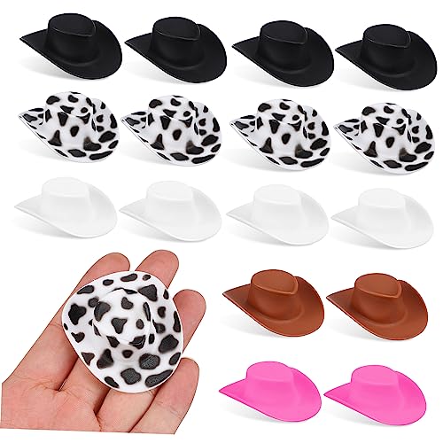 Toddmomy 40 Stück Teiliges Miniatur Puppenhaus Hüte aus Kunststoff Farben Schwarz Braun Weiß Rosa Wiederverwendbare Mini Hüte für Basteln Kuchen Dekoration und Puppenhaus Zubehör von Toddmomy