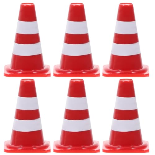 Toddmomy 40 Stücke Mini Verkehrskegel Warnkegel Verkehrshütchen Kinder Pylonen Leitkegel Spielzeug für Autobahn Straße Modellbau Micro Landschaft Puppenhaus Feengarten Zubehör von Toddmomy