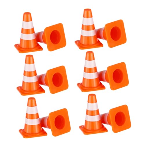Toddmomy 40 Teiliges Set Verkehrskognitive Mini Straßensperre Und Tisch Straßenkegel Verkehrskegel Schild Verkehrskegel Empfindliche Verkehrskegel Parkplatz Minikegel Orangefarbener von Toddmomy
